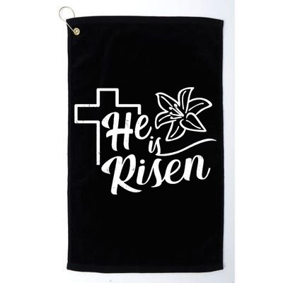 He Is Risen Easter Jesus Cross Golf Towel