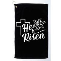 He Is Risen Easter Jesus Cross Golf Towel