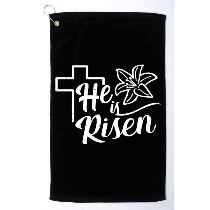 He Is Risen Easter Jesus Cross Golf Towel