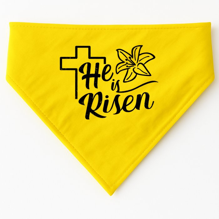 He Is Risen Easter Jesus Cross USA-Made Doggie Bandana