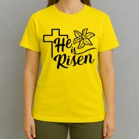 He Is Risen Easter Jesus Cross T-Shirt