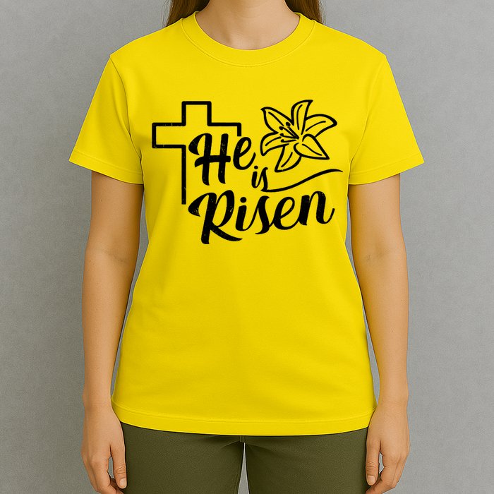 He Is Risen Easter Jesus Cross T-Shirt