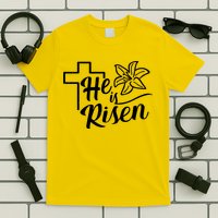 He Is Risen Easter Jesus Cross T-Shirt