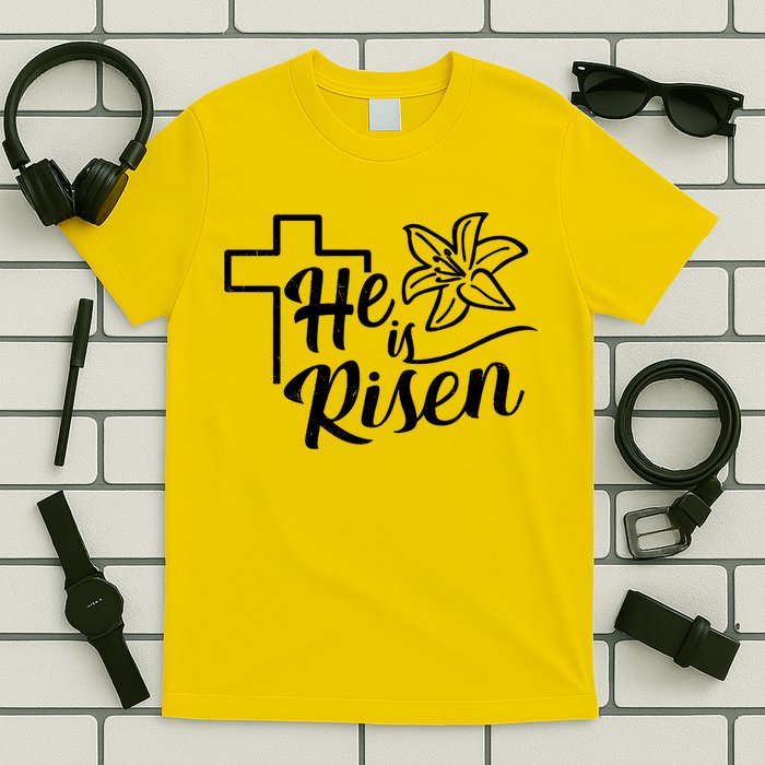 He Is Risen Easter Jesus Cross T-Shirt