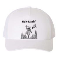 He Is Rizzin Basketball Jesus Funny Easter Christian Yupoong Adult 5-Panel Trucker Hat