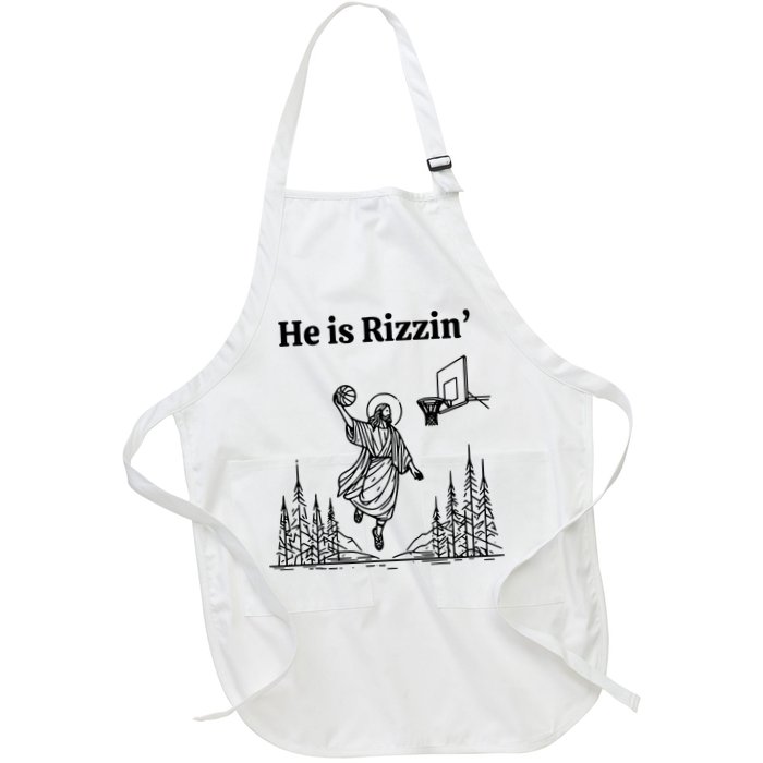 He Is Rizzin Basketball Jesus Funny Easter Christian Apron