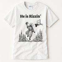 He Is Rizzin Basketball Jesus Funny Easter Christian Tall T-Shirt