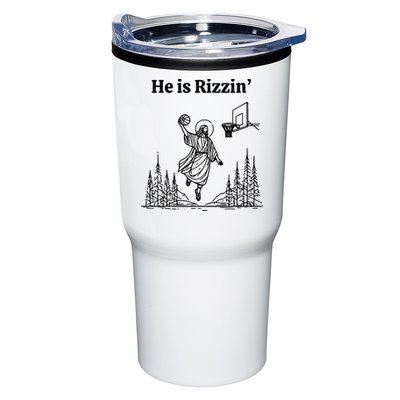 He Is Rizzin Basketball Jesus Funny Easter Christian Tumbler