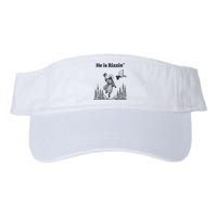 He Is Rizzin Basketball Jesus Funny Easter Christian Valucap Bio-Washed Visor