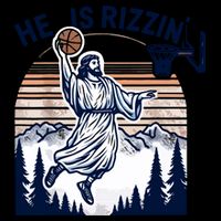 He Is Rizzin Basketball Jesus Retro Easter Christian 16oz Travel Tumbler
