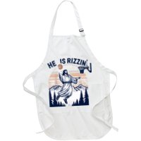He Is Rizzin Basketball Jesus Retro Easter Christian Apron