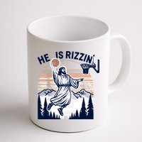 He Is Rizzin Basketball Jesus Retro Easter Christian Mug