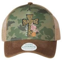 He Is Risen Leopard Easter Cross Legacy Tie Dye Trucker Hat