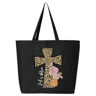 He Is Risen Leopard Easter Cross 25L Jumbo Tote