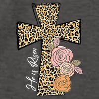 He Is Risen Leopard Easter Cross Vector Backpack