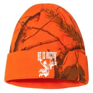 He Is Rizzin Funny Jesus Basketball Kati Licensed 12" Camo Beanie