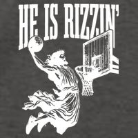 He Is Rizzin Funny Jesus Basketball Vector Backpack