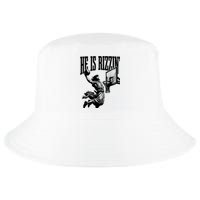 He Is Rizzin Funny Jesus Basketball Cool Comfort Performance Bucket Hat