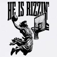 He Is Rizzin Funny Jesus Basketball Cool Comfort Performance Bucket Hat