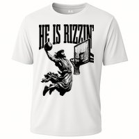 He Is Rizzin Funny Jesus Basketball Performance Shirt