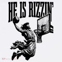 He Is Rizzin Funny Jesus Basketball T-Shirt