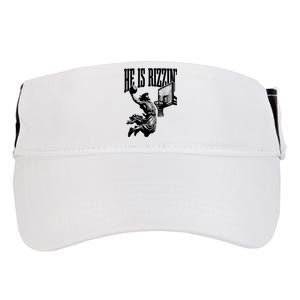 He Is Rizzin Funny Jesus Basketball Adult Drive Performance Visor