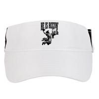 He Is Rizzin Funny Jesus Basketball Adult Drive Performance Visor