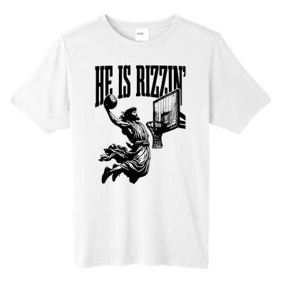 He Is Rizzin Funny Jesus Basketball Tall Fusion ChromaSoft Performance T-Shirt