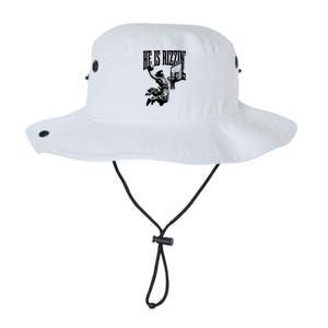 He Is Rizzin Funny Jesus Basketball Legacy Cool Fit Booney Bucket Hat