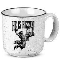He Is Rizzin Funny Jesus Basketball 15oz Campfire Ceramic Mug
