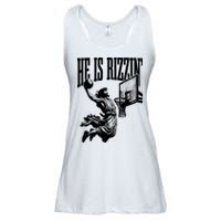 He Is Rizzin Funny Jesus Basketball Ladies Essential Flowy Tank