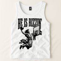 He Is Rizzin Funny Jesus Basketball Tank Top