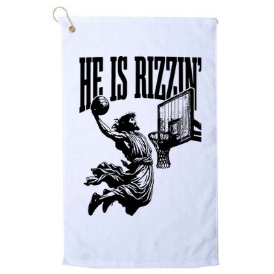 He Is Rizzin Funny Jesus Basketball Golf Towel