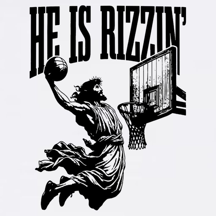 He Is Rizzin Funny Jesus Basketball Toddler T-Shirt