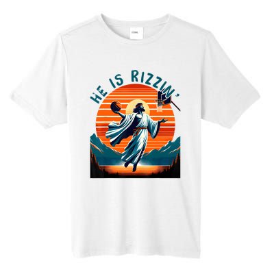 He Is Rizzin Basketball Jesus Retro Easter Christian Tall Fusion ChromaSoft Performance T-Shirt