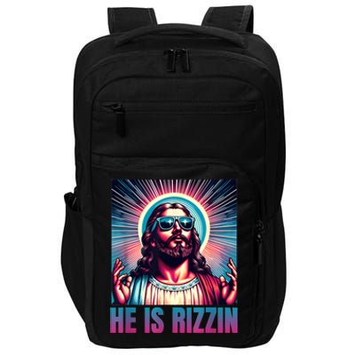 He Is Rizzin Jesus Is Rizzen Impact Tech Backpack