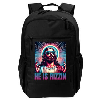 He Is Rizzin Jesus Is Rizzen Daily Commute Backpack