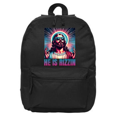 He Is Rizzin Jesus Is Rizzen 16 in Basic Backpack