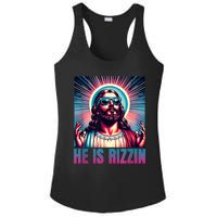 He Is Rizzin Jesus Is Rizzen Ladies PosiCharge Competitor Racerback Tank