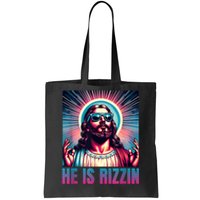 He Is Rizzin Jesus Is Rizzen Tote Bag