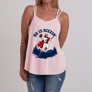 He Is Rizzin Allen Playing Football Game Day Sports Allen Women's Strappy Tank