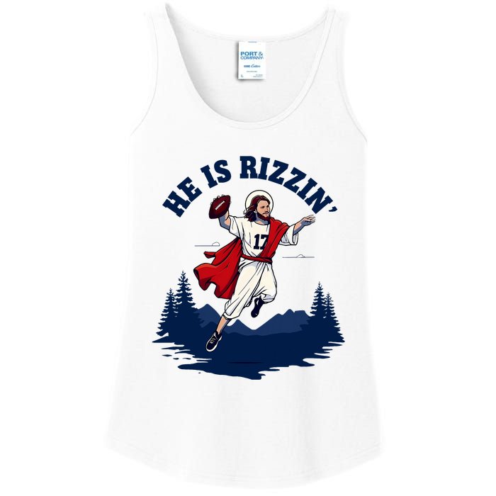 He Is Rizzin Allen Playing Football Game Day Sports Allen Ladies Essential Tank