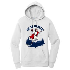 He Is Rizzin Allen Playing Football Game Day Sports Allen Women's Pullover Hoodie