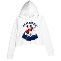 He Is Rizzin Allen Playing Football Game Day Sports Allen Crop Fleece Hoodie