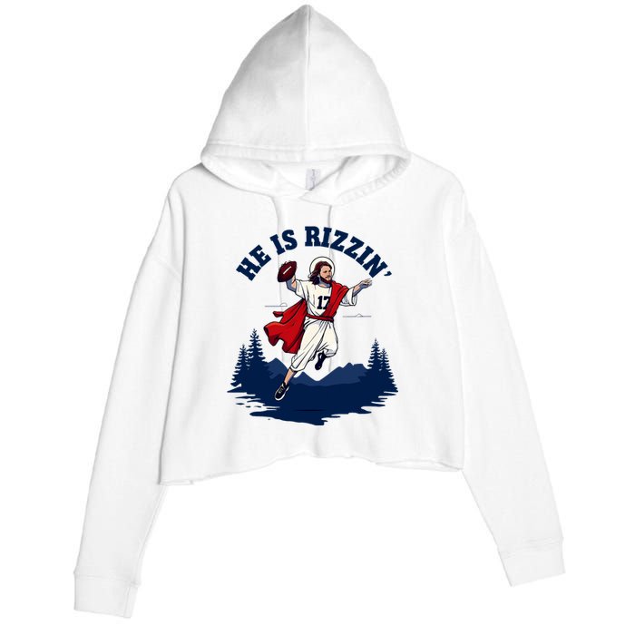 He Is Rizzin Allen Playing Football Game Day Sports Allen Crop Fleece Hoodie