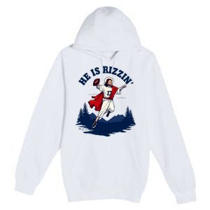 He Is Rizzin Allen Playing Football Game Day Sports Allen Premium Pullover Hoodie