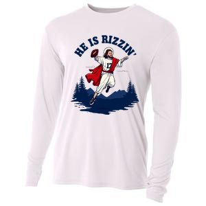 He Is Rizzin Allen Playing Football Game Day Sports Allen Cooling Performance Long Sleeve Crew