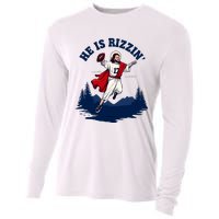 He Is Rizzin Allen Playing Football Game Day Sports Allen Cooling Performance Long Sleeve Crew