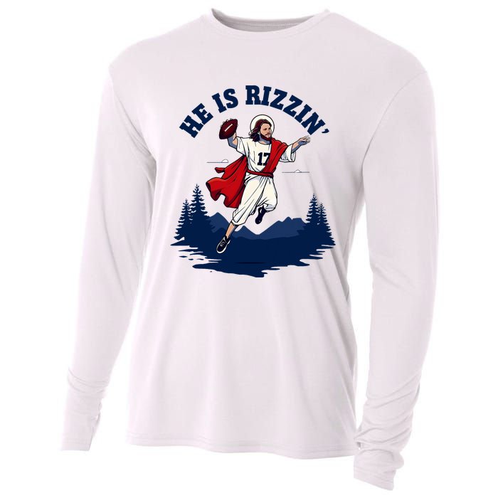 He Is Rizzin Allen Playing Football Game Day Sports Allen Cooling Performance Long Sleeve Crew