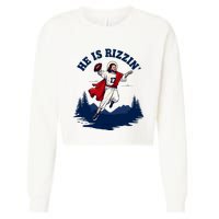 He Is Rizzin Allen Playing Football Game Day Sports Allen Cropped Pullover Crew